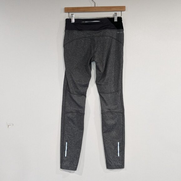 Nike Epic Run Tights Leggings Grey Black Size Small - Picture 2 of 3
